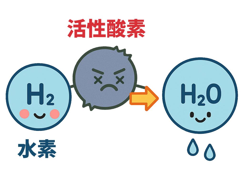 水素の働きのイメージ